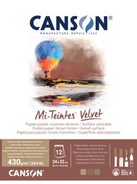 Canson Mi-Teintes Velvet 24x32 cm &ndash; Ruskeat s&auml;vyt