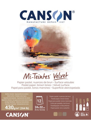 Canson Mi-Teintes Velvet 24x32 cm &ndash; Ruskeat s&auml;vyt